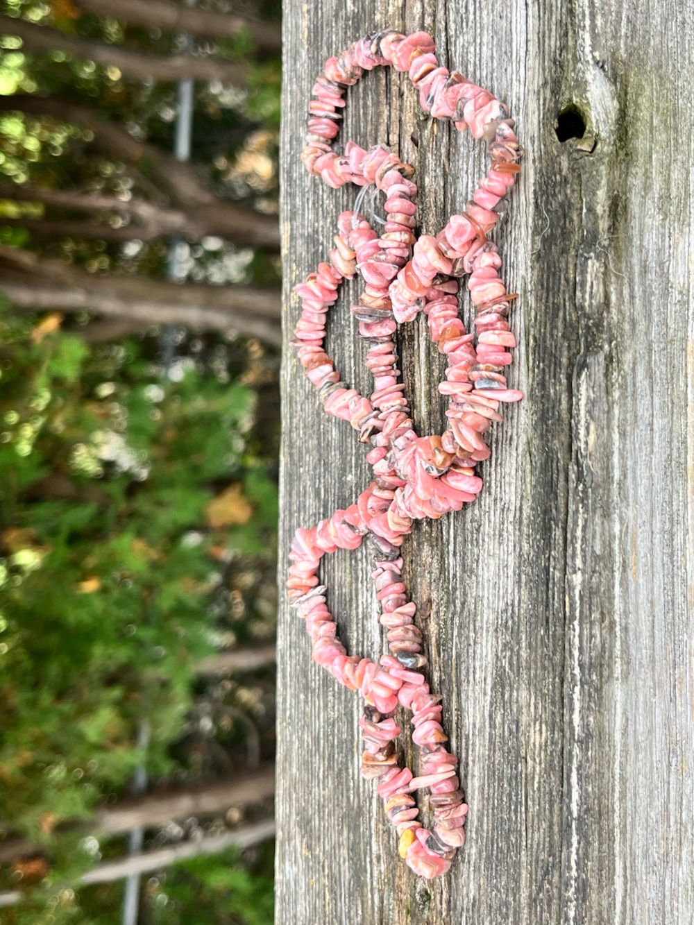 Rhodochrosite Chip Bead Strand
